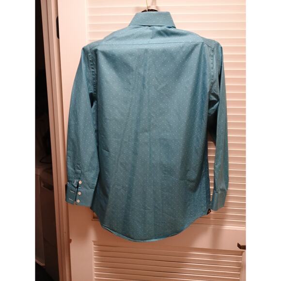 Preowned Circle of Gentlemen Button Down Dress Shirt - Size 16.5 / 42 Blue - Picture 2 of 16